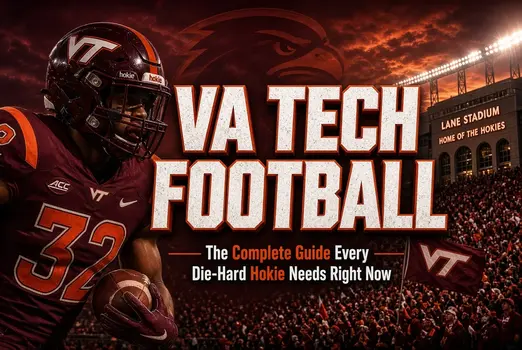 VA Tech Football VA Tech football player and stadium during a Hokies game
